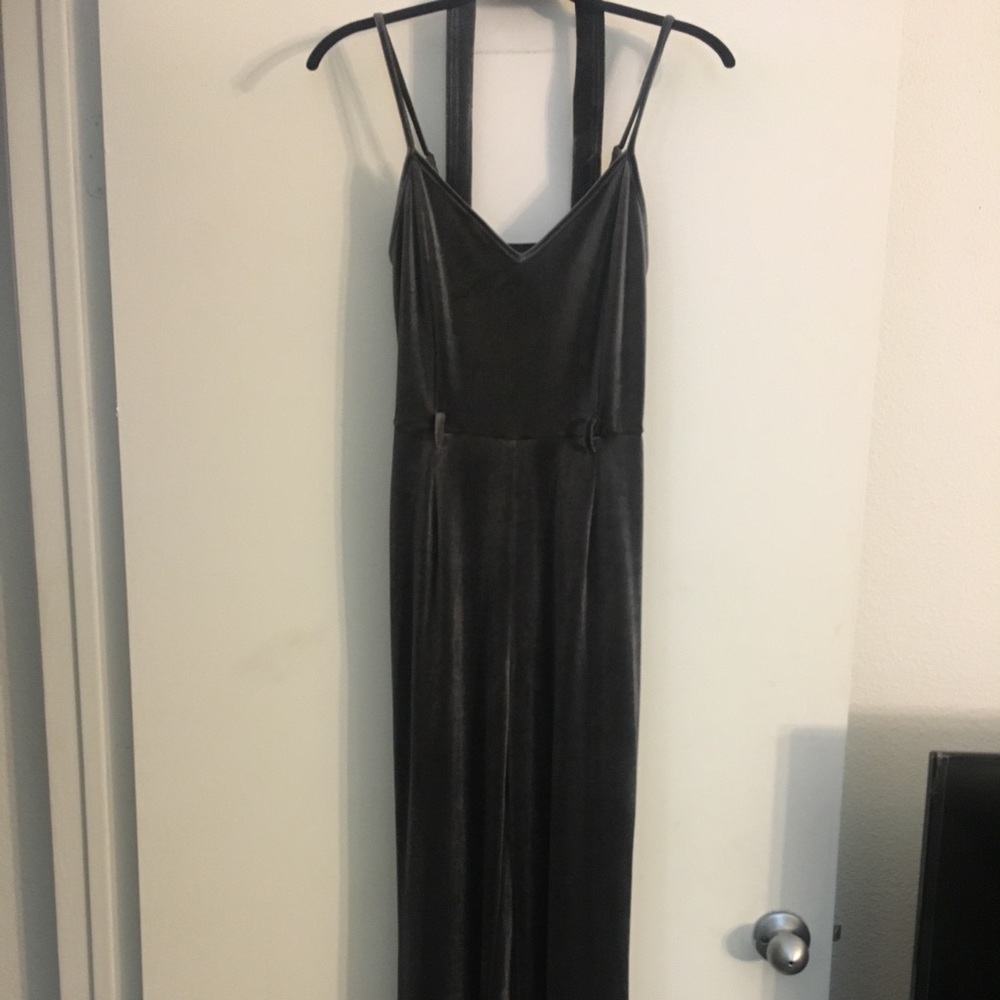 Velvet pant jumpsuit